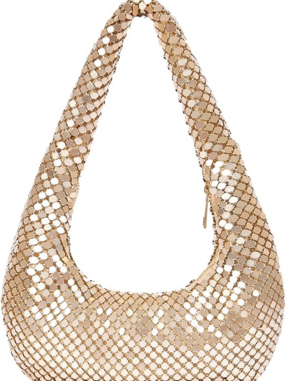 Cute Metallic Hobo Bag for Women | Sparkly Evening Purse | Small Bling Handbag